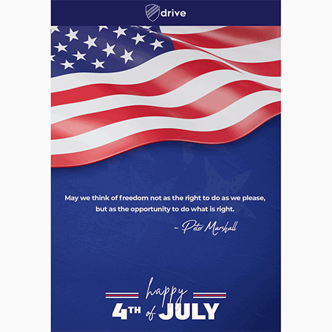 Freedom Quote 4th of July Business Message